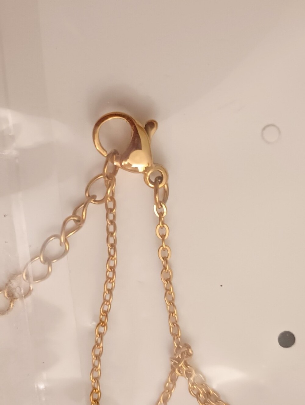 Fashion Jewelry Gold Bunny Necklace with Opalescent Blue Stone - Picture 4 of 11